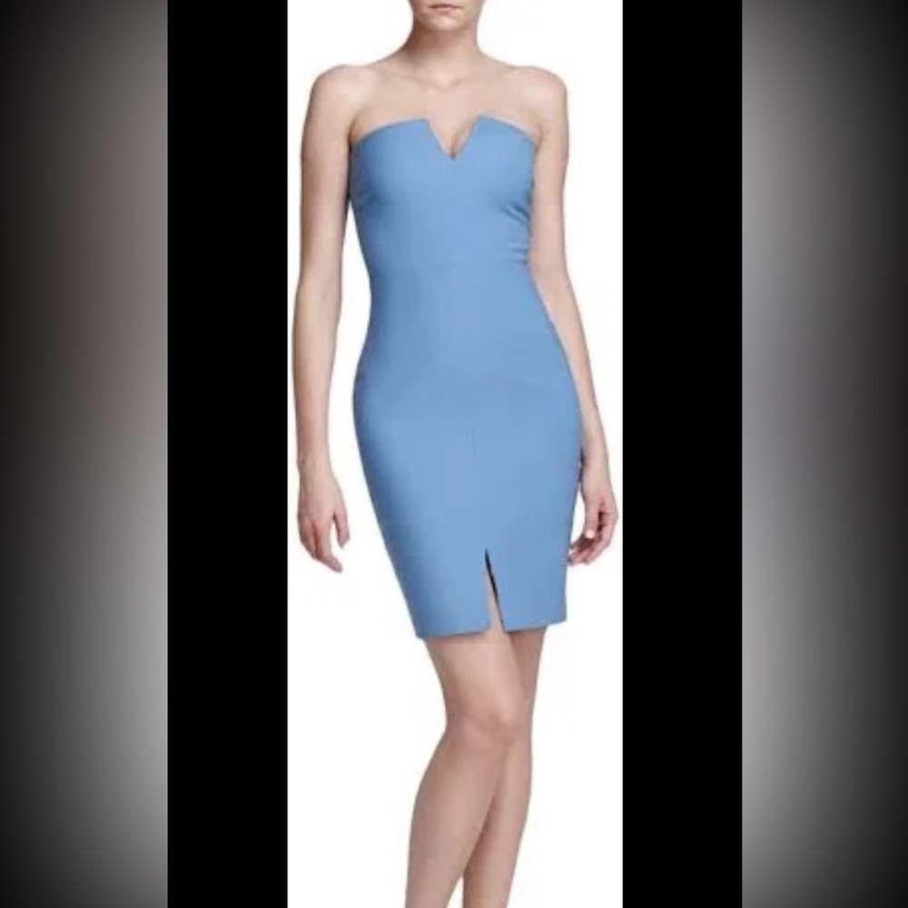 Elizabeth & James Strapless Blue Cocktail Dress